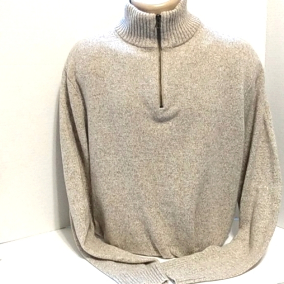 J. CREW MENS MERINO WOOL RIBBED HALF-ZIP TURTLENECK LONG SLEEVE SWEATER SIZE XXL - Picture 2 of 11